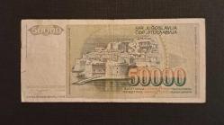 Yugoslavya 50.000 Dinar 1 MAYIS 1988 ÇT Nadir
