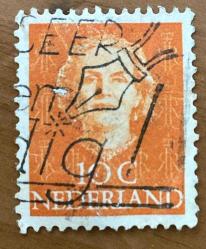 Hollanda Pulu - Nederland Stamp -  Mektup Zarfından Kesilmiş  / Postadan Geçmiş Pul Filateli - DAMGALI -  KRALİÇE TEMALI HOLLANDA PULU , 10 PARA - YABANCI PULLAR-NOSTALJİK DOĞUM GÜNÜ HEDİYESİ