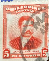 Filipinler Pulu - Philippines Stamp - Mektup Zarfından Kesilmiş  / Postadan Geçmiş Pul Filateli - DAMGALI - YAZAR-AVUKAT MARCELO H. DEL PILAR TEMALI PUL , 5 PARA - YABANCI PULLAR- NOSTALJİK DOĞUM GÜNÜ HEDİYESİ
