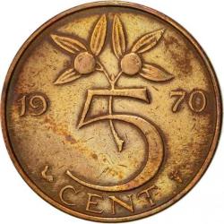 Hollanda-5 Cent-1970-Temiz