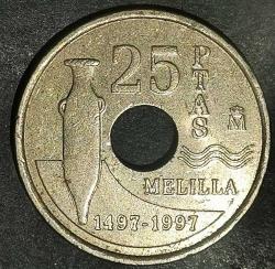 İSPANYA 1997  25 PESETA