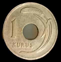 1950 Delikli 1 Kuruş Çil