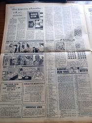 Cumhuriyet Gazetesi - 11 Eylül 1967 - Günün Notları Yazan Ecvet Güresin Köşe Yazısı - Türk Yunan Zirve Konferansı Başarısızlıkla Sonuçlandı - 13 Saat 40 Dakika Süren Çalışmalar Sonunda Ortak Bildiri Yayınlandı - Süleyman Demirel Yunanistan'da Tezahüratlar Karşılandı - Bülent Ecevit Karşıyaka Ve Bornova'da Konuştu - Siyasal Tasfiye Yazan Profesör Bahri Savcı - Patron Kim Yazan İlhan Selçuk Köşe Yazısı - İsrail Savunma Bakanı Moşe Dayanıklı İsrail'de Mültecilere Yer Yok Dedi - Haftanın Panaroması Yazan Mehmet Barlas - Burhan Felek Köşe Yazısı - Dişi Bond Çizgi Roman - Garth Çizgi Roman - Tiffany Jones Çizgi Roman - İstanbul Ankara Radyosu Programı - Haftanın Sosyal Olayları - Fındık Tefecileri Yazan Yılmaz Çetiner Yazı Dizisi - Orhan Kemal'in Asaf Çiyiltepe Tarafından Sahneye Konan 72. Koğuş Adlı Oyunu - Durdurun Dünyayı İnecek Var Oyunundan Bir Sahne - Genco Erkal - Erkan Yücel - Galatasaray 2 Mersin İdmanyurdu 1 - Grekoromen'de 6 Şampiyonluk Kazandık - Fenerbahçe 3 Feriköy 0 - Voleybol