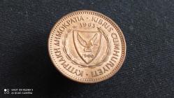 1963 KIBRIS CUMHURİYETİ 5  Mils