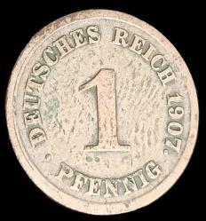 Almanya 1907 1 Pfennig
