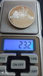 1987 KANADA 1 DOLLAR - DAVİS BOĞAZI'NIN KEŞFİ; 400. YILDÖNÜMÜ HATIRASI , GÜMÜŞ