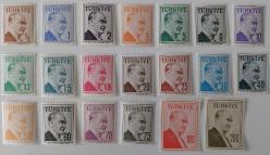 1957 ATATÜRK ÇİFT ÇİZGİ ÇERÇEVELİ PORTRE MNH TAM SERİSİ 2024 KATALOK DEĞERİ;145.00TL M3ÇÇÇ2
