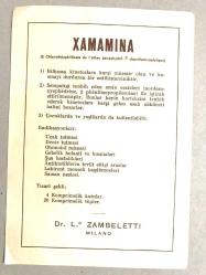 Xamamina - Zambeletti Milano / Reklam Kart