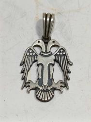 KL5----ALPAGA ÇİFT BAŞLI SELÇUKLU KARTALI KOLYE UCU