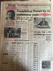 YENİ SABAH GAZETESİ 15 EKİM 1963 YIL :26 SAYI :8832--Temaslara rağmen dün de İçişleri Bakanı bulunamadı --Hudut beyan namesi kalkıyor --Yeni adaylar çok şey vaad etmiyor --Hacettepe Tıp Fakültesi Açıldı --Marpuçcularda 500 ton patlayıcı madde varmış --H.Baradan ın kelepçeleri tam 5 saat açılamadı ---Annesini  bağlayıp kesmek için bir kütüğe yatırmış ---Mantar tabancası : Siyavuşgil ---Bir ankete göre Kennedy nin itibarı her gün daha azalıyor ---Fenerbahçe Ploeşti de ilk antrenman yaptı --Beşiktaş ın Bükreş kafilesi dün gitti --Federasyon Yenal ve UEFA müşahidinden rapor isteyecek ---Kasırga Küba da 1000 kişinin ölümüne sebep oldu ---Kanalizasyon suları bir yerden denize  akacak --Konyalı bir tacirin 20 bin lirası çalındı --Vaiont ta bir yeni heyelan daha başladı --Ölümün dördüncü senesinde :Osman Nihat Akın ı anıyoruz --Behiye Aksoy ayrıldı --Yüksek atlama olimpiyat rekoru kırıldı : 2.20--Avrupa Basketbol Şampiyonasını Rusya Kazandı ---