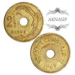 2 ½ KURUŞ, 1949 ÇÇT (Kapsülde)