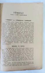Türkili Haritası ve Ona Ait İzahlar