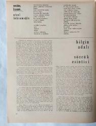 DEVİNİM LX [60] Aylık Edebiyat Dergisi, Haziran 1965, Sayı: 5