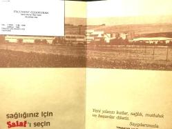 Salat Trakya Yağ Sanayii A.Ş. - Tebrik kartı / Efemera