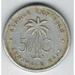 Belçika Kongosu Ruwanda/Urundi-50 Centimo-1954-Alüminyum-NADİR ÜRÜN -Temiz