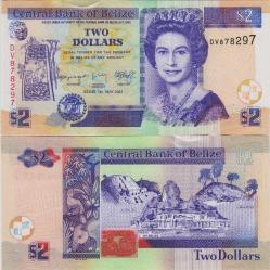 BELİZE 2 DOLAR 1 MAYIS 2021. MAYA MEDENİYETİ TEMALI. KRALİÇE II. ELİZABETH. ÇİL KONDİSYON.