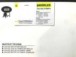 Şahinler Dalgıç Pompa - Tebrik kartı / Efemera