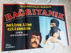 BAĞRIYANIK DEV BOY 1980 ORJİNAL FİLM AFİŞİ - MÜSLÜM GÜRSES - OYA AYDOĞAN (100*140CM)