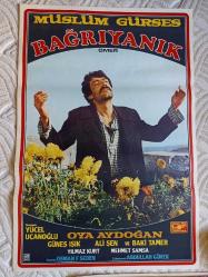 BAĞRIYANIK ORJİNAL FİLM AFİŞİ 1980 - MÜSLÜM GÜRSES - OYA AYDOĞAN
