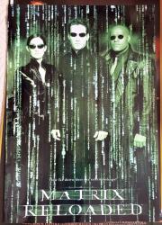 Matrix Reloaded Film Afişi [Keanu Reeves, Laurence Fishburne, Carrie Anne Moss]100*70cm.