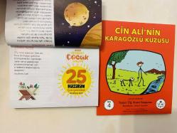 25 Haziran 2025 hediyelik orijinal Diyanet Çocuk takvim yaprağı (Cin Ali kitabı hediyeli:)