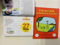 27 Haziran 2025 hediyelik orijinal Diyanet Çocuk takvim yaprağı (Cin Ali kitabı hediyeli:)