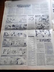 Milliyet Gazetesi - 5 Kasım 1970 - Meclis Başkanı Yine Seçilemedi - Süleyman Demirel Meclis İçi Darbe Planı Var - Sağlık Bakanı Vedat Ali Özkan Tifo Kolera İle Bulaştı Dedi - İşçiler Yurt Dışına Uçaklarla Yollanacak - Hacettepe'de Öğretim Üyesi Doktor Doğan Taner'in Odası Tahrip Edildi - Burhan Felek Köşe Yazısı - Demir Karaborsaya Düşmezse Kış Ağır Olmazsa Aksaray Geçidi 1971'de Açılacak - Evli Bir Kadının Günlüğünden Yazan Peride Celal Yazı Dizisi - Hoş Memo Karikatür Çizen Al Capp - Johnny Hazard Çizen Frank Robbins - Sahne Aşkları Çizen Leonard Starr - Maruf Bey Çizen Martin - Boncuk Karikatür Walt Disney - Karaoğlan Yazan Ve Çizen Suat Yalaz - Murat Davman'ın Son Macerası İki Kere İki On İki Eder Yazan Ümit Deniz Yazı Dizisi - İtiraf Yazan Arthur London Yazı Dizisi - Ediz Hun Diyor Ki Hey Dergisi 18 Kasım'da Çıkıyor - Dört Oscar Kazanan Moda Yaratıcısı Margaret Purse - Avrupa'da Son Temsilcilerimiz Göztepe Ve Eskişehir'de Elendi - Gençlik Ve Spor Bakanı İsmet Sezgin'in Görüşü
