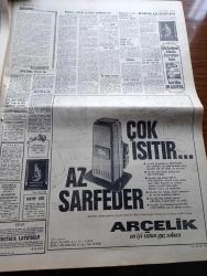 Milliyet Gazetesi - 5 Kasım 1970 - Meclis Başkanı Yine Seçilemedi - Süleyman Demirel Meclis İçi Darbe Planı Var - Sağlık Bakanı Vedat Ali Özkan Tifo Kolera İle Bulaştı Dedi - İşçiler Yurt Dışına Uçaklarla Yollanacak - Hacettepe'de Öğretim Üyesi Doktor Doğan Taner'in Odası Tahrip Edildi - Burhan Felek Köşe Yazısı - Demir Karaborsaya Düşmezse Kış Ağır Olmazsa Aksaray Geçidi 1971'de Açılacak - Evli Bir Kadının Günlüğünden Yazan Peride Celal Yazı Dizisi - Hoş Memo Karikatür Çizen Al Capp - Johnny Hazard Çizen Frank Robbins - Sahne Aşkları Çizen Leonard Starr - Maruf Bey Çizen Martin - Boncuk Karikatür Walt Disney - Karaoğlan Yazan Ve Çizen Suat Yalaz - Murat Davman'ın Son Macerası İki Kere İki On İki Eder Yazan Ümit Deniz Yazı Dizisi - İtiraf Yazan Arthur London Yazı Dizisi - Ediz Hun Diyor Ki Hey Dergisi 18 Kasım'da Çıkıyor - Dört Oscar Kazanan Moda Yaratıcısı Margaret Purse - Avrupa'da Son Temsilcilerimiz Göztepe Ve Eskişehir'de Elendi - Gençlik Ve Spor Bakanı İsmet Sezgin'in Görüşü
