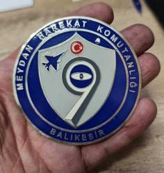 MEYDAN HAREKAT KOMUTANLIĞI  8 cm  çapında Metal Bröve - Arma - Eski Tip - Kolleksiyon Amaçlı