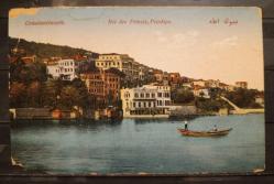 PC.808 İSTANBUL PRENS ADALARI BÜYÜKADA PANAROMİK GÖRÜNÜM  OSMANLI DÖNEMİ POSTA KARTI EDİTÖR M.J.C N.8 SOL ÜST KÖŞE HASARLI
