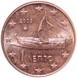 YUNANİSTAN 1 EURO CENT 2003