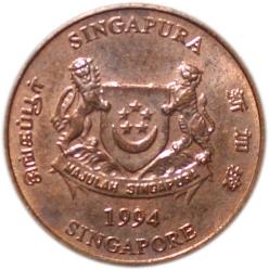 SINGAPORE 1 CENT 1994