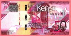 KENYA 50 SHILLINGS 2019 UNC ÇİL