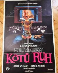 POLTERGEIST - KÖTÜ RUH - STEVEN SPIELDBERG ÖMER MUZ ÇİZİM FİLM AFİŞİ | JOBETH WILLIAMS, CRAIG T. NELSON
