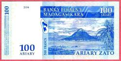 MADAGASCAR 100 ARİARY 500 FRANCS 2004 UNC (MZT 12 922) ÇİL