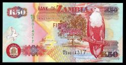 ZAMBIA 50 KWACHA 2008 UNC ÇİL