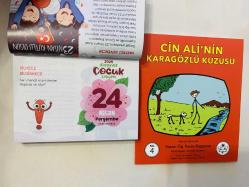 24 Nisan 2025 hediyelik orijinal Diyanet Çocuk takvim yaprağı (Cin Ali kitabı hediyeli:)