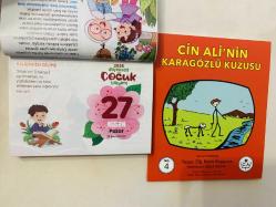 27 Nisan 2025 hediyelik orijinal Diyanet Çocuk takvim yaprağı (Cin Ali kitabı hediyeli:)