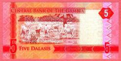 Gambia 5 Dalasis 2015 P 31 UNC (MZT 15 048) ÇİL