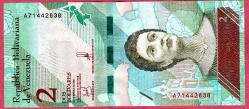 VENEZUELA 2 BOLIVAR 2018 UNC ÇİL