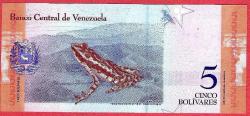 VENEZUELA 5 BOLİVAR 2018 UNC ÇİL
