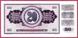 YUGOSLAVIA 20 DİNAR 1978 UNC (MZT 15 045) ÇİL