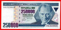 TURKEY 7. EMS. 25 000 TL PREFIX ----I 01 ---- UNC (MZT 15 242) ÇİL