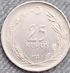 25 KURUŞ, 1973 ÇÇT (Ters)