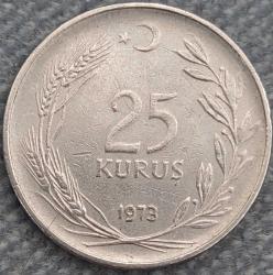 25 KURUŞ, 1973 ÇÇT (Düz)