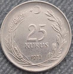 25 KURUŞ, 1973 ÇÇT (Düz)