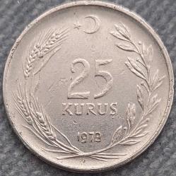 25 KURUŞ, 1973 ÇÇT+ (Düz)