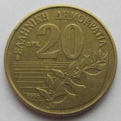 Yunanistan-20 Drachmai-1990-Alüminyum/Bronz-ÇT