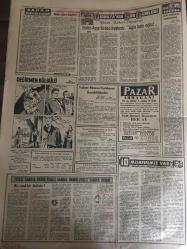YENİ SABAH GAZETESİ 8 EKİM 1963 YIL :26 SAYI :8825---Bölükbaşı intihara teşebbüs etti ,hastanede kurtarıldı --Müraafaalar dün başladı --İngiliz basını fuhuş reklamı yapmış---Beyanname  dağıtan  4 kişi tevkif edildi ---Bir kasa hırsızı sandığı polise suçlu olduğunu itiraf etti --Banyodan çıplak sokağa bakan ablasını öldürdü ---Buna isyan ederim : Siyavuşgil ---Bn. Nhu Önce  Komünizmi yok etmek gerekir diyor ---Ankara Radyosunun en güzel gözlü solisti :Nevin Güler --Eken : Rövanşı vermeyeceğiz dedi ---Rumen Takımı İddialı Çalıştı --Can Bartu Jüventüs Maçında Beğenildi --Basketbol de Yugoslavya :97 Türkiye : 67--Toto da 13 bilen çıkmadı --Köksal Azizoğlu için meclis araştırması  teklif edtti ---Ankara Merkez  Kumandanı Kurtarılamadı --Ölüm cezası  anayasa aykırı değil --İç Harbinde eşiğinde bir ülke ---Sinemalar : Atlas : Güneş Batarken ,Emek : Aile Tuzağı ,Lüks :Arka Sokaklar --
