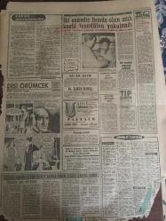 YENİ SABAH GAZETESİ 13 OCAK 1962 YIL:8564---Banka sigorta gider vergisi artıyor --Kıbrıs ta ki son  ihtilafa İngiltere de karışıyor --Kuduracak sanılan gençle konuştuk --Çaldıkları oto ile kamyona çarptılar --Hürriyeti için 7 gün aç kaldı ---2 Kardeş Türkçeyi yasak eden ev sahibini dövdü --Sudan Fıkra : Siyavuşgil --İki senedir  firarda olan azılı kaatil tesadüfen yakalandı ---Galatasaray ,K.Gümrük ü farklı yendi :5-1--Hadiseli maçta Altay Karşıyakaya  1-0 galip ---Fenerbahçe İzmir de A.Ordu  ile oynuyor --D.Spor ,Ş.Hilal i gol yağmuruna tuttu :7-2--K.Paşa :2 Y.Direk :0--Uğur sahneden vazgeçemiyor --Kent Oyuncularda Martı Rejisör Cüneyt Gökçer Oynayanlar :Cüneyt ve Müşfik ---Orhan Günşiray a bıyık yakışmadı --Muhsin Ertuğrul ---Kastamonu da bir bekçi  başı balta ile kesilerek öldürüldü ---Kunduracı çıraklığından Meşin Top Krallığına --Futbolumuzda kalite  düşünce  seyirci azaldı --